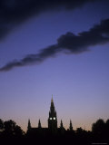 The Capitol Buildings Silhouetted against a Summer Sunset Sky, Vienna, Austria Photographic Print