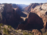 A View Down Zion Valley on a Winter Day, Zion National Park, Utah Photographic Print by Taylor S. Kennedy