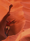 Smooth Sandstone Travel, Lower Antelope Canyon, Arizona, USA Photographic Print by Howie Garber
