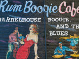 Rum Boogie Cafe, Wall Mural, Beale Street Entertainment Area, Memphis, Tennessee, USA Photographic Print by Walter Bibikow