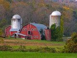 Farm Landscape in Fall Color, Arlington, Vermont, USA Photographic Print by Joe Restuccia III