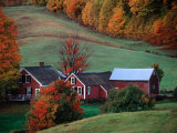 Jenne Farm in the Fall, near Woodstock, Vermont, USA Photographic Print by Charles Sleicher