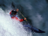 Kayaker on the White Salmon River, Gorge Games, Oregon, USA Photographic Print by Lee Kopfler
