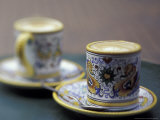 Espresso Drinks in Italian Mugs, Seattle, Washington, USA Photographic Print by John & Lisa Merrill