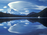 Mt Hood Reflected in Mirror Lake, Oregon Cascades, USA Photographic Print by Janis Miglavs