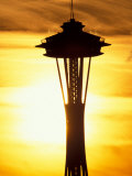 Space Needle at Sunset, Seattle, Washington, USA Photographic Print by Paul Souders