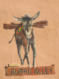 Burro Mural on Burro Alley, Downtown Santa Fe, New Mexico, USA Photographic Print by Walter Bibikow