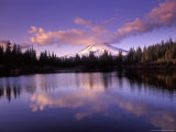 Mt Hood Reflected in Mirror Lake, Oregon Cascades, USA Photographic Print by Janis Miglavs