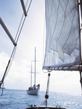 Pristine Ocean Viewed from a Sailboat Photographic Print