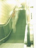 Slow Motion Escalator Lámina fotográfica