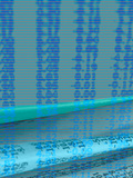Paper Roll of Numbers and Data Lámina fotográfica
