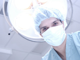 Doctor Wearing Mask in Operating Room Photographic Print