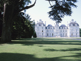 View of Gray Mansion Through Tree Branches Lámina fotográfica View of Gray Mansion Through Tree Branches Lámina fotográfica