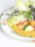 Fork Beside Plate of Salad Lámina fotográfica