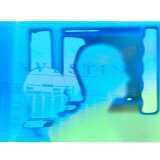 People's Heads Superimposed on Newspaper Stock Market Report Lámina fotográfica