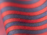 Close-up of Red and Blue Striped Material Photographic Print