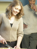 Couple Cooking Together Photographie