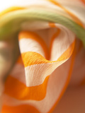 Orange and White Striped Material Photographic Print