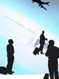 Human Shadow Figures at an Airport Lámina fotográfica Human Shadow Figures at an Airport Lámina fotográfica