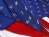 Close Up of American Flag Lámina fotográfica