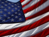 Close Up of American Flag Lámina fotográfica