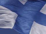 Close Up of Finnish Flag Lámina fotográfica Close Up of Finnish Flag Lámina fotográfica