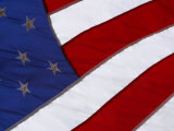 Close Up of American Flag Lámina fotográfica