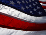 Close Up of American Flag Lámina fotográfica