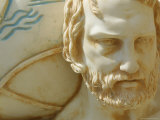 Close-up of a Statue of a Man Carved in White Marble Photographie