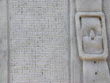 Close-up of a Carved Belt Buckle in Marble Photographic Print