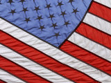 Close Up of American Flag Lámina fotográfica