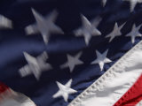 Close Up of American Flag Lámina fotográfica