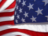 Close Up of American Flag Lámina fotográfica