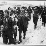 British Troops of the 13th and 18th Hussars Bringing in German Prisoners Photographic Print
