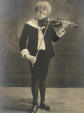 Florizel Von Reuter Austrian Musician as a Young Boy Playing the Violin Photographie