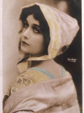 Lina Cavalieri Italian Singer Wearing a Bonnet Photographic Print