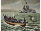 German Sailors Scuttle the Fleet at Scapa Flow Rather Then Surrender It to the Allies Photographic Print