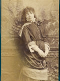 Sarah Bernhardt French Actress in Thoughtful Mood Photographic Print