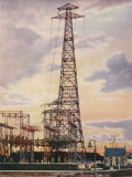 Part of Britain's National Grid This is the Sub-Station at Yoker Near Glasgow Scotland Photographic Print
