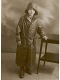 Boy in Rainwear 1930 Photographic Print