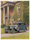 Saloon Parked Outside a Stately Mansion Photographic Print