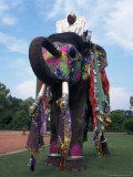 Decorated Elephant, Rajasthan, India Fotografisk trykk av Michele Burgess