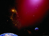 Illustration of Earth and Space Photographic Print by Ron Russell