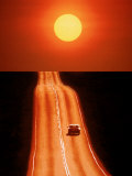 Sunset Over Highway Photographie par Wallace Garrison