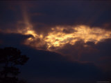 Sunset Through Cloud Filled Sky, TX Photographic Print by Ray Hendley