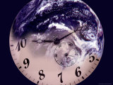 Abstract Clockface and Earth Photographic Print by Greg Smith