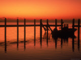 Silhouette of Boat at Sunset, FL Photographic Print by Don Romero