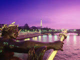 Eiffel Tower from Pont Alexander III Bridge, France Photographic Print by Lonnie Duka
