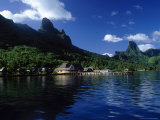 Jagged Lush Mountains and Shimmering Waters Photographic Print by Barry Winiker