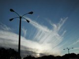 Mare's Tails, Clouds at Sunset & Lamp Post, FL Photographic Print by Pat Canova